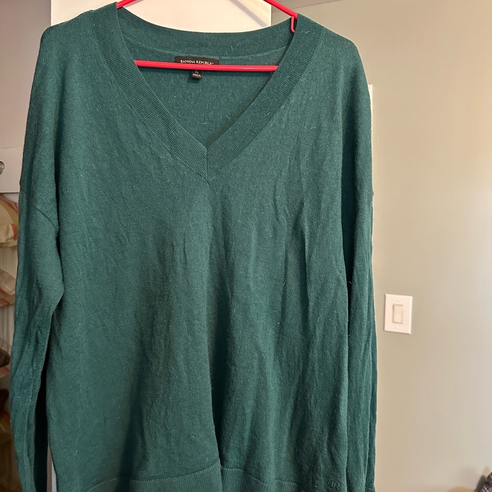 Banana Republic Teal Merino Wool Sweater XL
